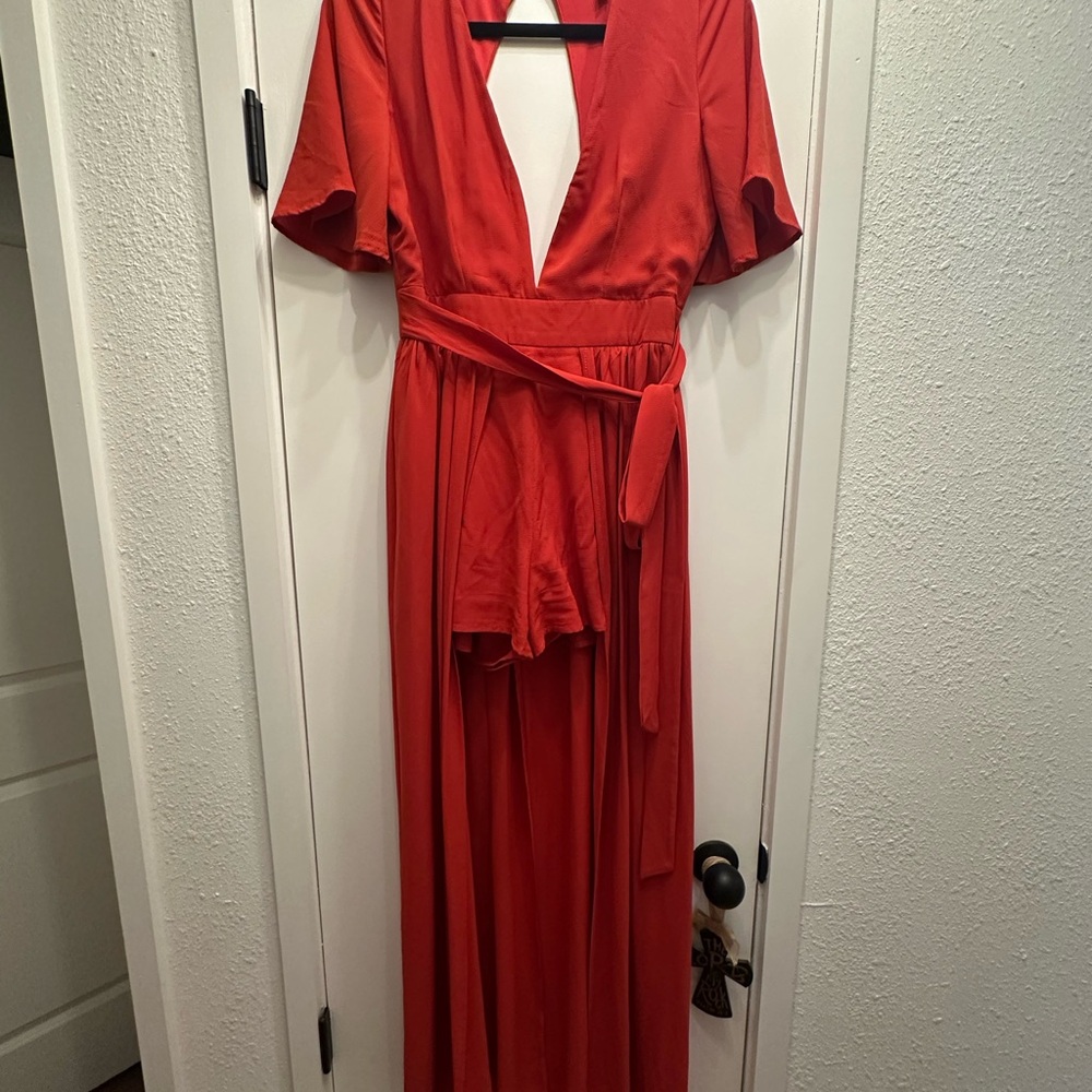 Gianni Bini Red Jumpsuit with Belt